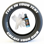 Custom Permanent Raised Rubber Tire Lettering Kit