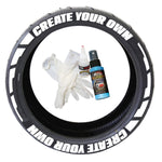 Custom Permanent Raised Rubber Tire Lettering Kit - Frost Edition