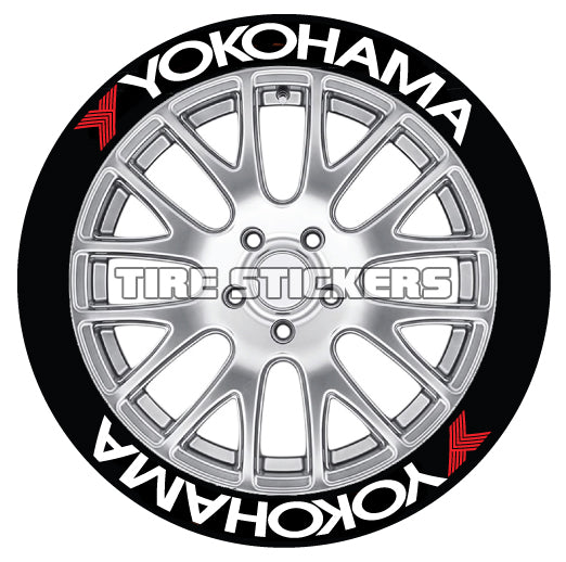 Tire label permanent tire sticker 8x YOKOHAMA tire sticker